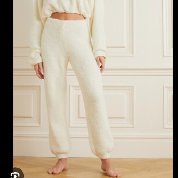 Skims Off-White Cozy Knit Jogger Lounge Pants - Picture 3 of 6